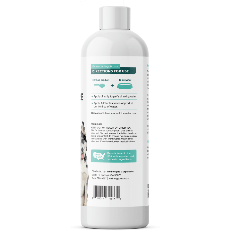 DENTAL CARE WATER ADDITIVE<br>dental water additive for dogs and cats Wellnergy Pets