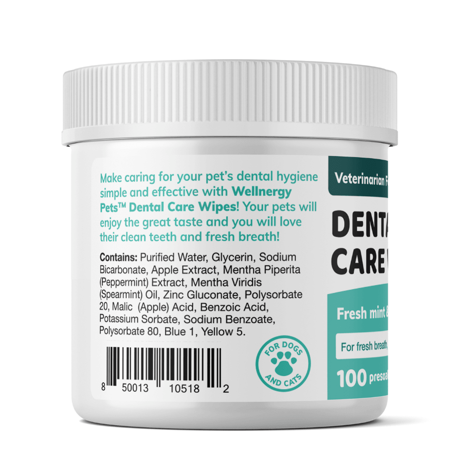 DENTAL CARE WIPES<br>dental wipes for dogs and cats Wellnergy Pets