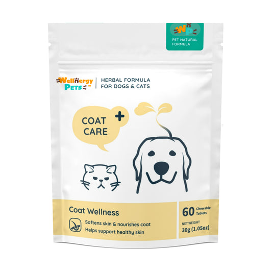 HERBAL COAT CARE<br>herbal skin and coat supplement for dogs and cats - Wellnergy Pets