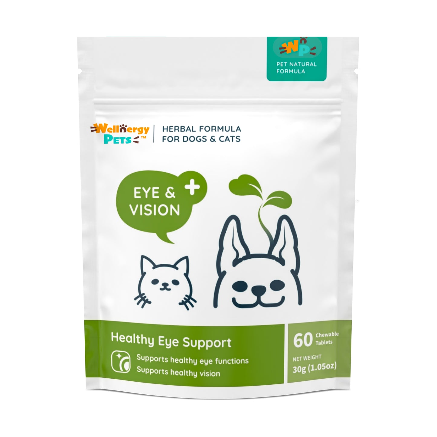 HERBAL EYE & VISION<br>herbal eye supplement for dogs and cats - Wellnergy Pets