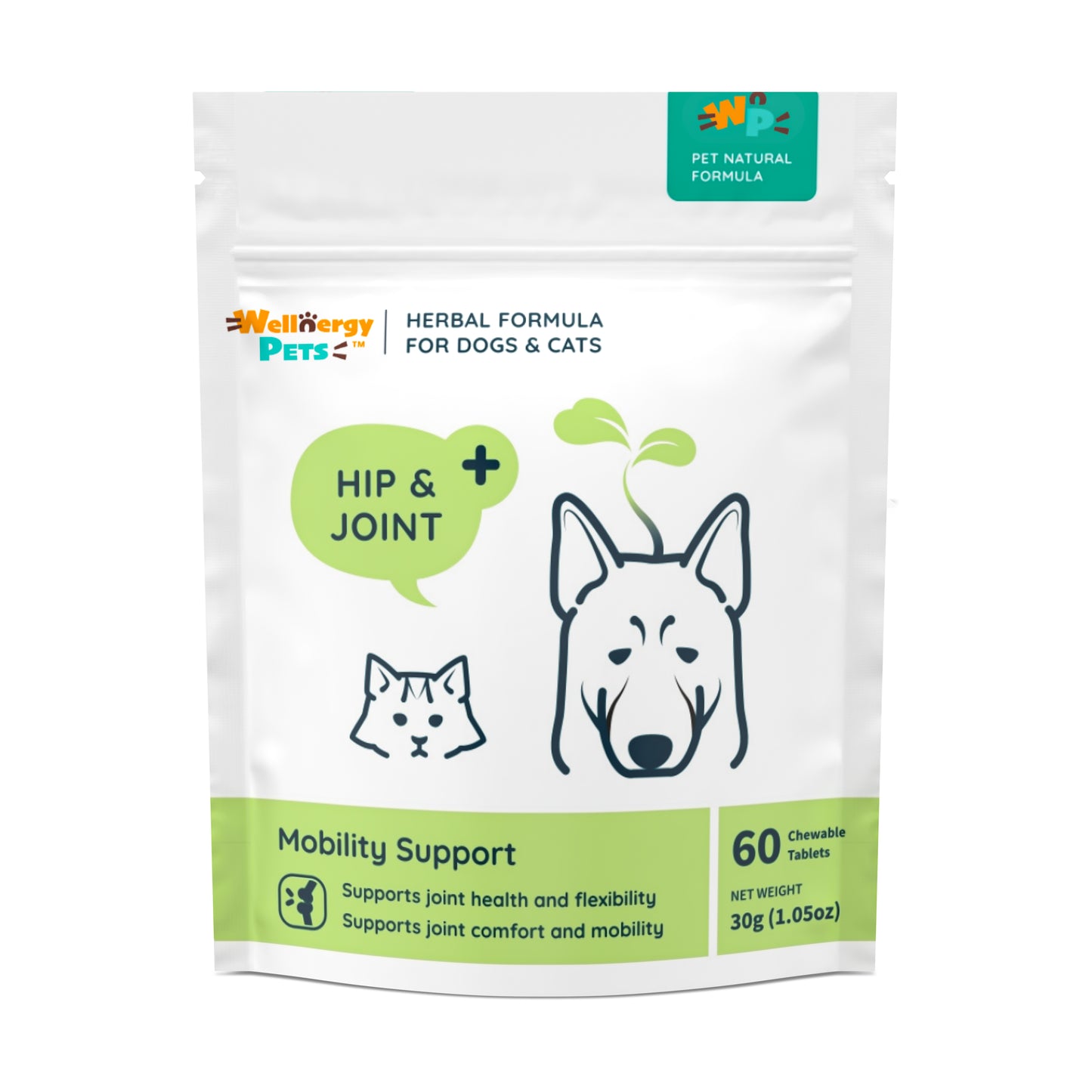 HERBAL HIP & JOINT<br>holistic joint supplement for dogs and cats - Wellnergy Pets