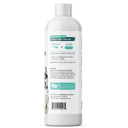 DENTAL CARE WATER ADDITIVE<br>dental water additive for dogs and cats Wellnergy Pets