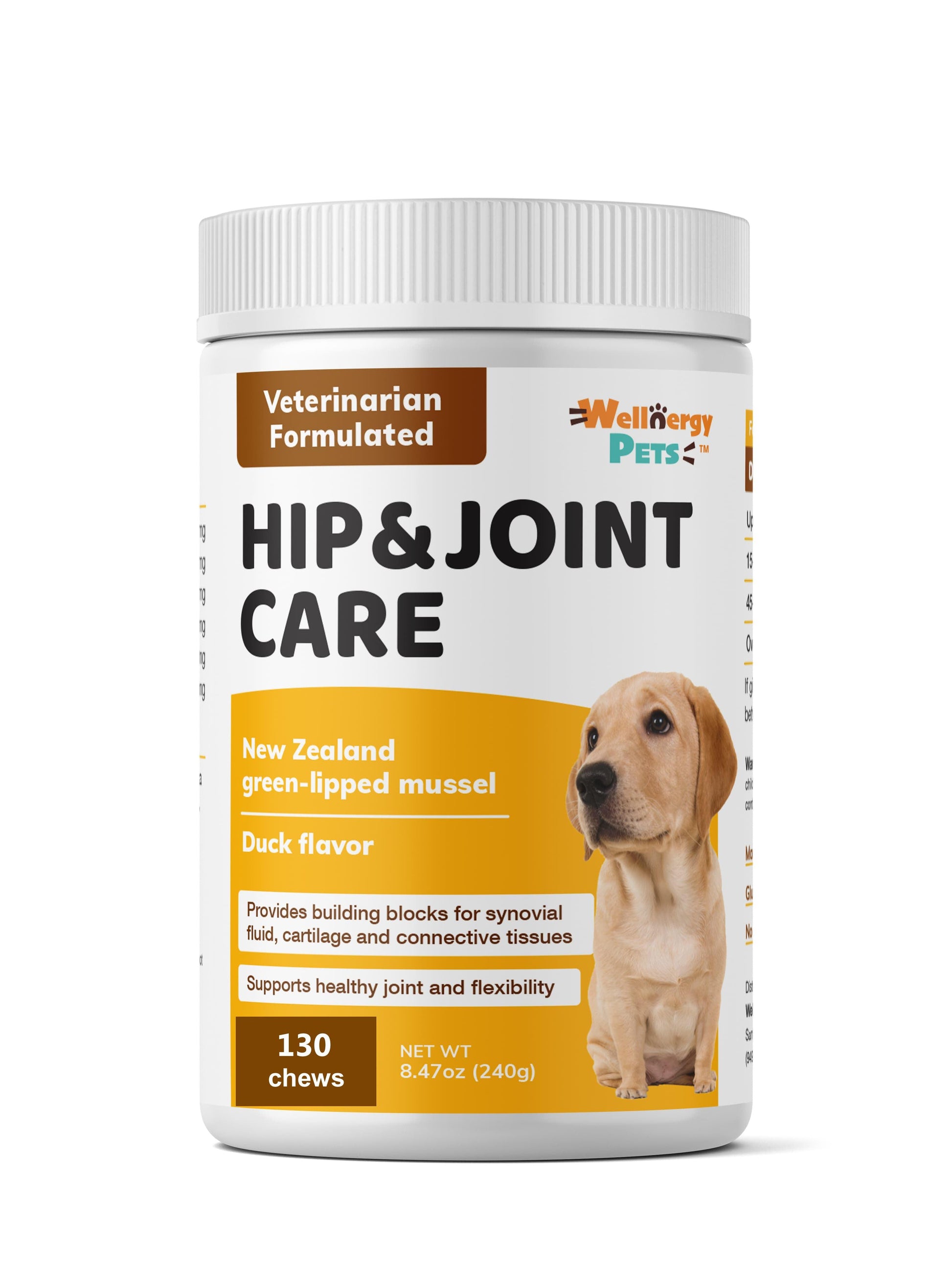 HIP & JOINT CARE<br>hip and joint supplement for dogs Wellnergy Pets
