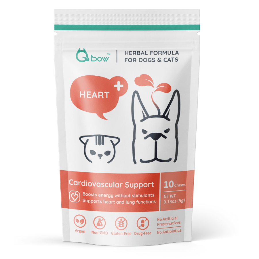 QBOW HEART<br> holistic heart supplement for dogs and cats (Travel Pack) Wellnergy Pets